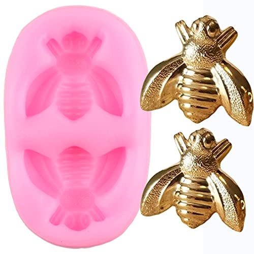 Mujiang Bumble Bee Silicone Fondant Molds For Cupcake Topper Cake Decorating Candy Chocolate Baking Set Of 4 #TOP4