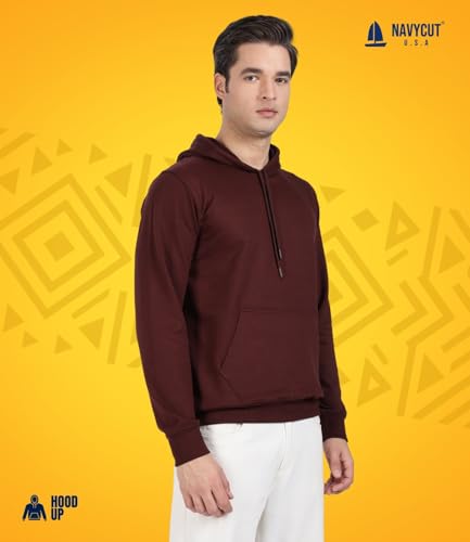 Image of Cotton Hoodies for Men | Pullover | Winter Wear | Hoodie | Hooded Sweatshirt | Kangaroo Pockets Hoodie|Regular Fit |Size S- 2XL