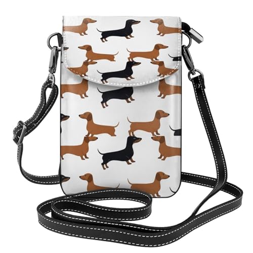 Petits sacs bandoulière Teckel et portefeuille cuir PU pour femme