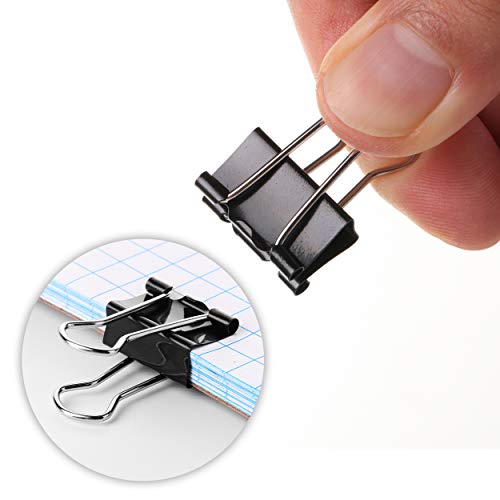 Mr. Pen Binder Clips, Small Binder Clips, 50Pack, 0.75 in, Black