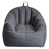 Photo Gallery artspavilion coprisedia a sacco per fagioli, enorme poltrona (senza riempimento), soffice copertura per soggiorno, morbido e lavabile, grande pouf 60 x 55 x 68 cm, grigio scuro Photo Gallery artspavilion coprisedia a sacco per fagioli, enorme poltrona (senza riempimento), soffice copertura per soggiorno, morbido e lavabile, grande pouf 60 x 55 x 68 cm, grigio scuro