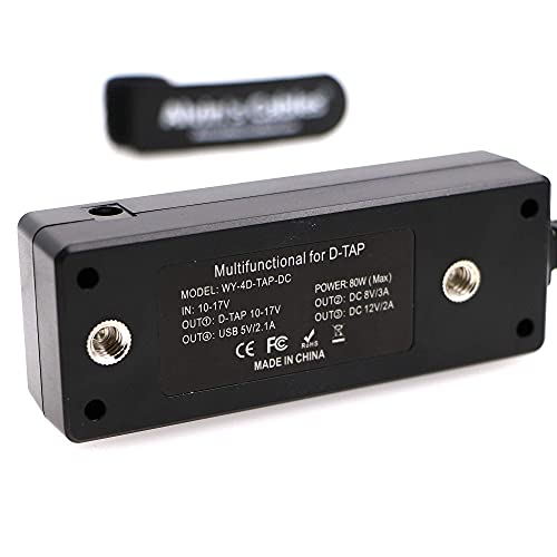 Conector D-Tap a 4 salidas hembra D-Tap, DC y USB para accesorios de cámaras cinematográficas 6