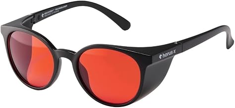 Horus X • Blue Light Glasses Men Women Red Lenses | 99% Blue and Green Light Blocking Red Glasses for Night Screens | Red Light Glasses