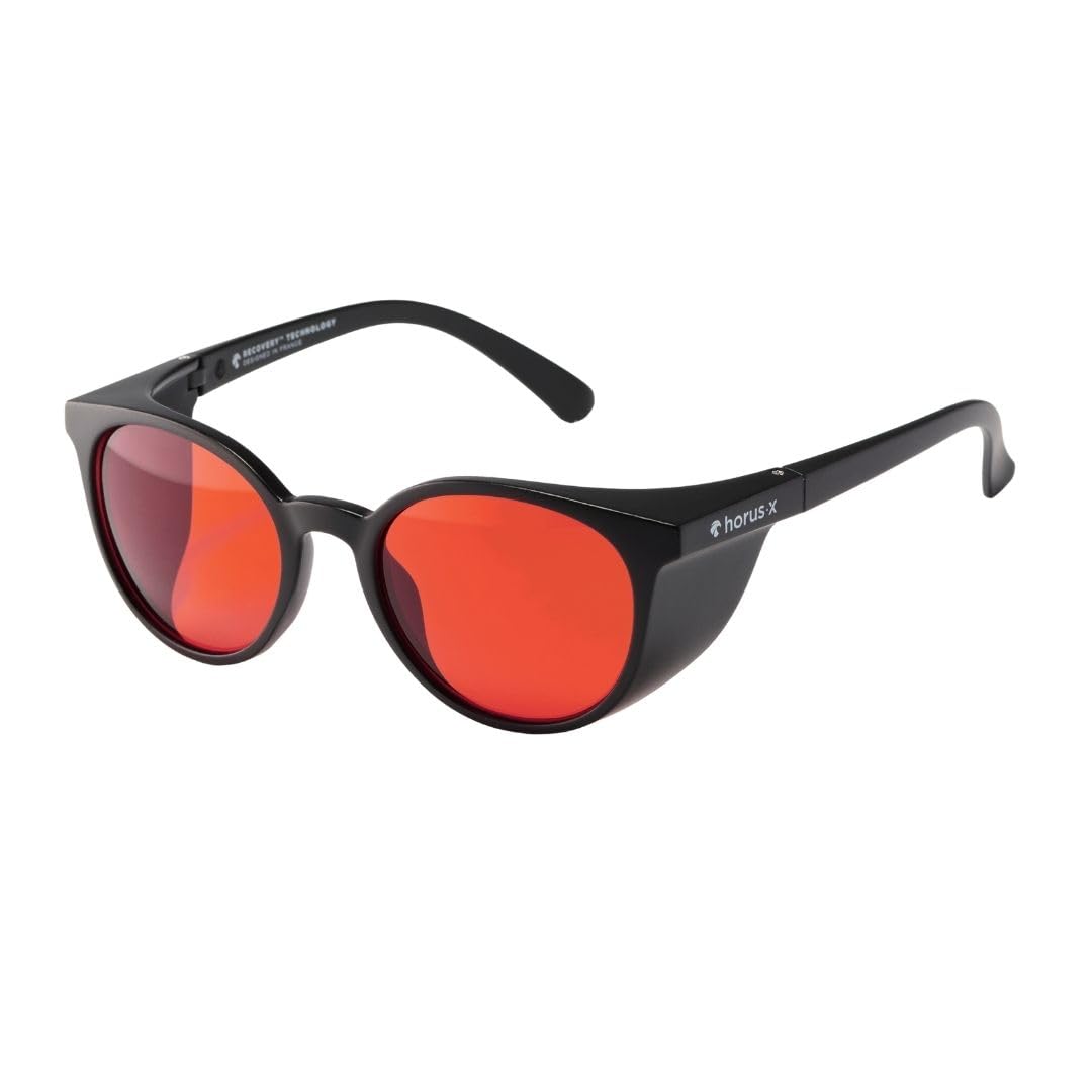 Horus X • Gafas Luz Azul Hombre Mujer Lentes Rojas | 99% Gafas Rojas Bloqueo Luz Azul y Verde para Pantallas por la Noche | Gafas Luz Roja