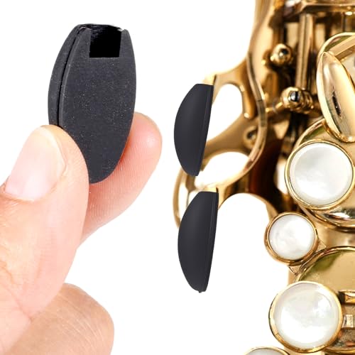 Image of 5PCS Saxophone Rubber Thumb Rest and Palm Key Risers, Black Silicone Finger Protector for Alto Tenor Soprano Sax Accessories