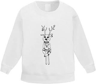 Azeeda 'Xmas Reindeer' Kid's Sweatshirt/Jumper (3-4 Years) (KW00107443)