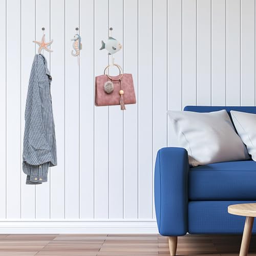 Ganchos de pared náuticos decorativos para ordenar llaves en el apartamento de verano 7