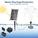 LESOLEIL Solar Brunnenpumpe, 3.5W DIY Solar Wasserpumpe im Freien mit 8 Düsen, verwendet für Vogelbäder, Hinterhöfe, Gärten und Teiche