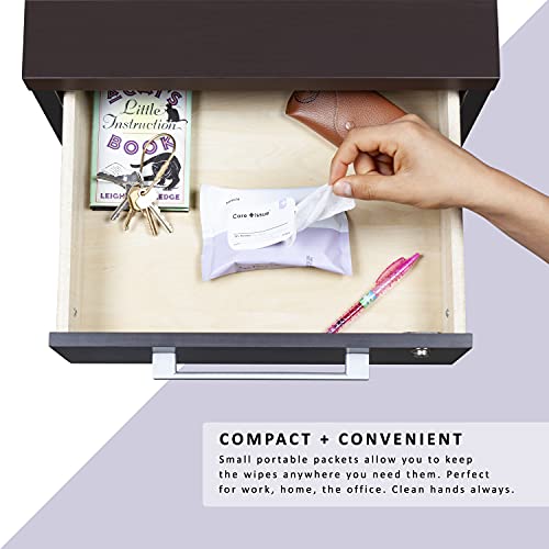 Caretissues 75% Alcohol Hand Sanitizer Wipes - 10 Packs of (20sheets/Pack) - 200 Sheets - Disposable Cleaning Wipe - Travel Size - Moisturizing - Aloe Chamomile - Thumbnail 5