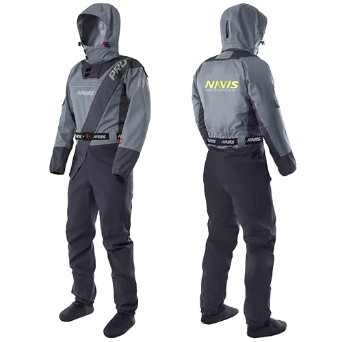 FWG Men's Pro Dry Suit â€“ Waterproof, Breathable, Durable â€“ Ideal for Extreme Conditions(Grey,X-Large)