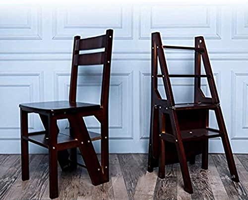 Taburete escalera plegable de madera para evitar caídas en casa 6