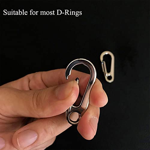 Ivia Dog Tag Clips / 2 Pack/Multiple Size 304 Stainless Steel Quick Clip With Rings/Easy Change Dog Cat Id Tag Holder For Small Pet Collars And Harnesses.(2 Medium Silver) #TOP4