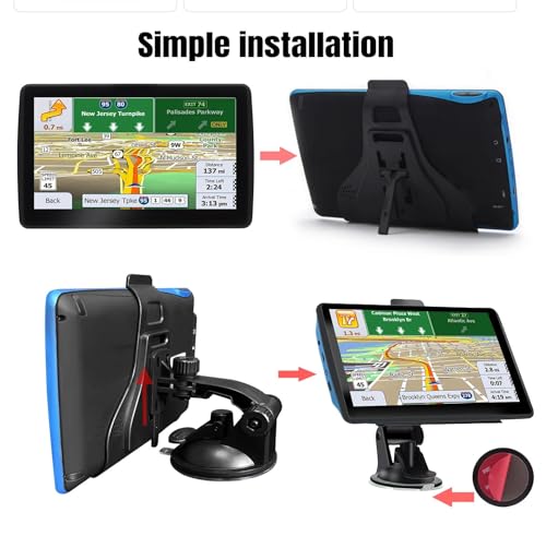 Image of GPS Navigation for Car Truck via Satellite,7inch Touch Screen Built-in HiFi SPK Voice Broadcast, Truck GPS Professional Mode,2024 Free Maps Update North America