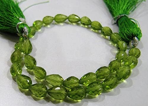 Péridot naturel en gouttes facettées pour créer vos propres bijoux d'été personnalisés