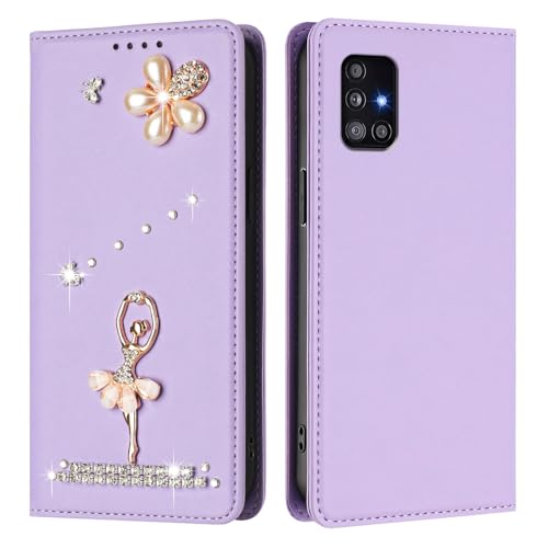 Étui portefeuille Samsung A51 4G antichoc évite les bris d'écran et chutes