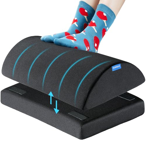 HUANUO Repose-pieds Bureau avec 2 options de hauteur, Réglable Double Couche pour Maison, Voyage