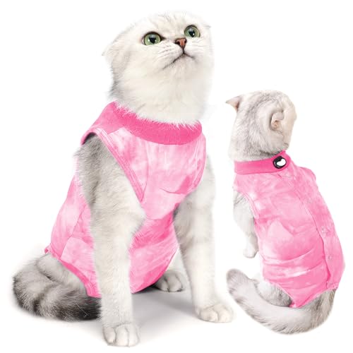 LIANZIMAU Cat Recovery Suit after Surgery Cat Bodysuit Medical Vest Cat Suit Post Surgery Kitten Recovery Suit after Spaying Anti Lick Suit Pet Recovery Clothing