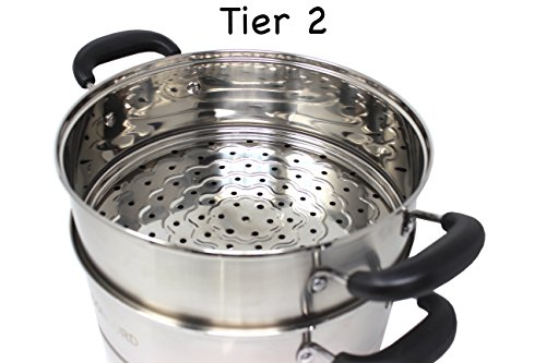 Concord 3 Tier Stainless Steel Steamer Set (26 CM) for Premium Cooking