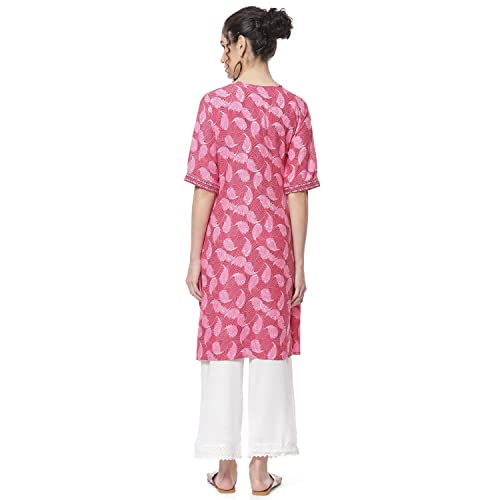 Image of Pink Liva Straight Kurta