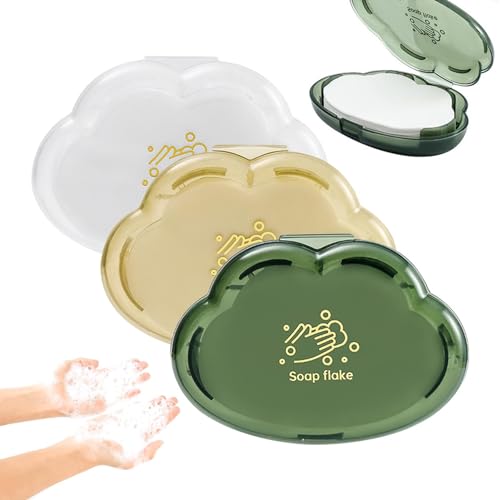 Parthan 3 Boxes Travel Soap Sheets 150 Pcs Paper Soap Sheets Scented Soap Paper Hand Wash Paper for Indoor or Travel Camping Hiking Outdoor Activities