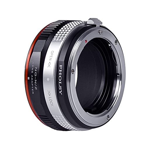 PHOLSY FTZ Adaptador Objetivos Montura con Apertura anillo de control Compatible con Objetivos Montura Nikon F (G-tipo) y Cuerpo Cámara Nikon Z Montura Zfc, Z30, Z9, Z8, Z6II, Z7II, Z6, Z7, Z5, Z50 - imagen 5