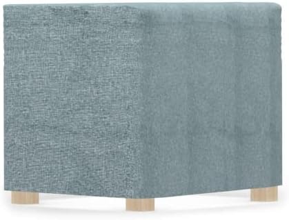 comfortly Footstool Slipcover Replacement Hand Made Compatible with PÄLLBO Footstool - Covers ONLY (Heavy Duty - Pastel Blue)