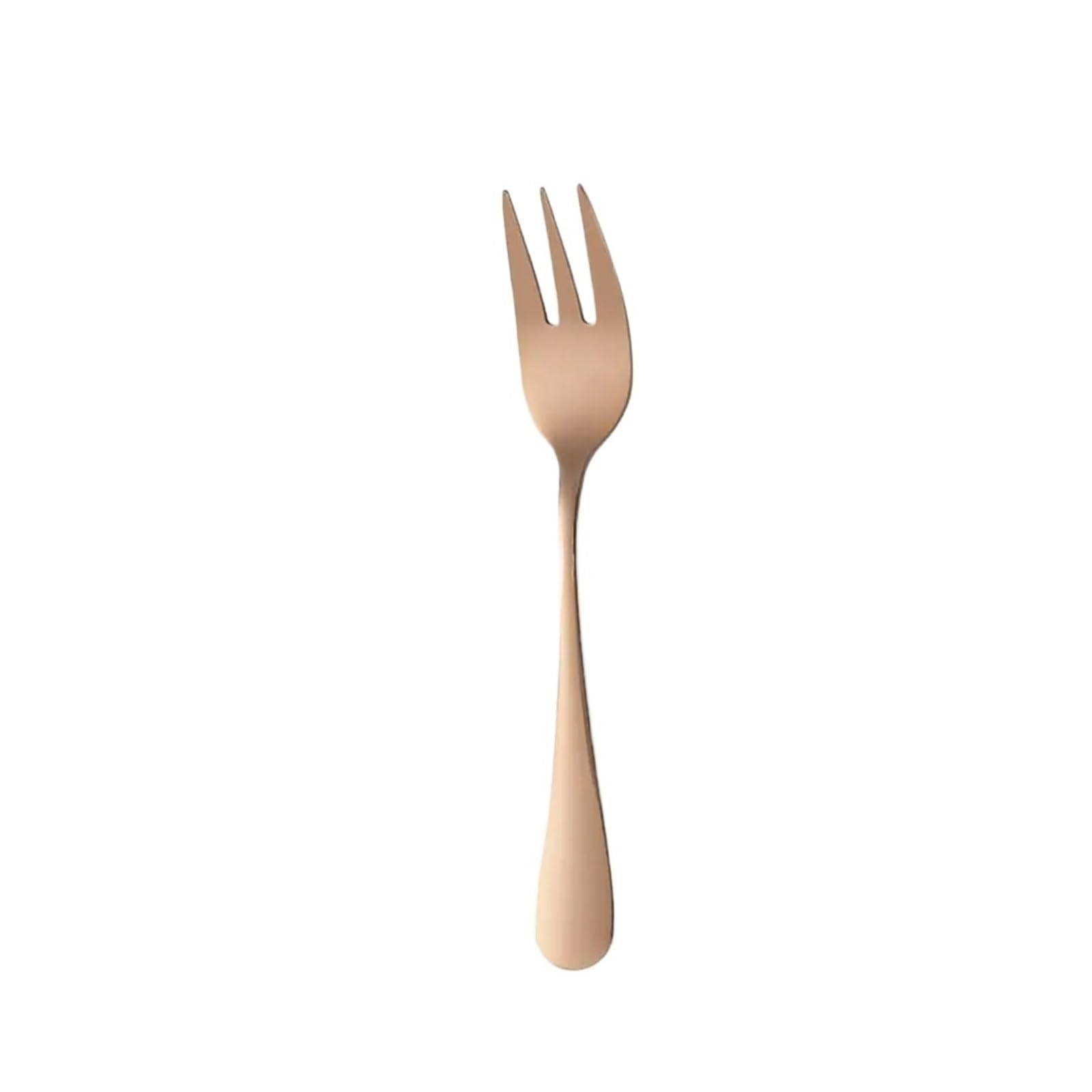 Wzptlkibad Style B Fruit Fork, Gold Black Stainless Steel Mini Forks