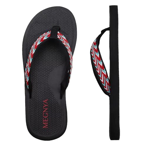 MEGNYA Plantar Fasciitis Flip Flop Sandals for Women,