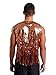 Lpdshaa Men's Sparkly Sequin Cowboy Waistcoat Open Front Tassel Rivets Shiny Fashion Vest Cardigan Rose Gold Large