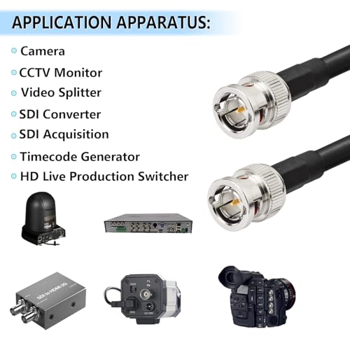 Câble SDI Belden 1694A 12m BNC mâle 75 Ohm pour caméra 4K - 2