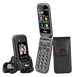 TTfone TT970 4G Touchscreen Senior Big Button Flip Mobile Phone - Easy and Simple to Use with Extra Dock Charger and Holster Case