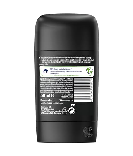 Desodorante Nivea Men Black & White Invisible Fresh Stick 50 ml miniatura 2