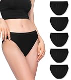 LAPASA Women's Quick Dry Travel Underwear Mesh Hiking Bikinis Activewear Stay Fresh Panties 5 Pack Terraversal L84 X-Large Black*5