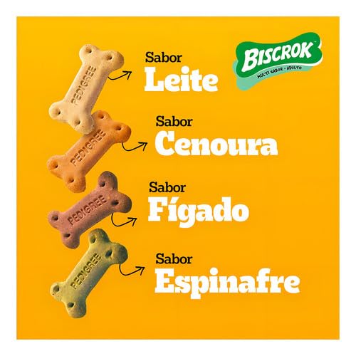 Kit 2 Biscoitos Pedigree para Cães Adultos, Biscrok Sabor Multi, 1 kg