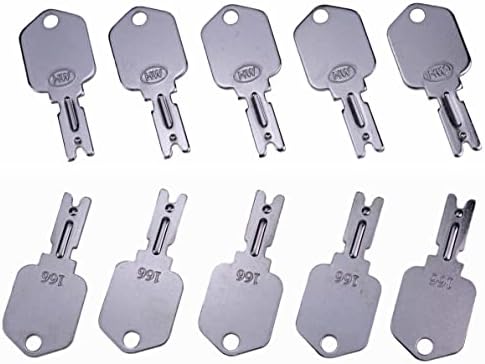 JEENDA (10) Forklift Key for Clark Yale Hyster Komatsu Gradall Gehl Crown & More