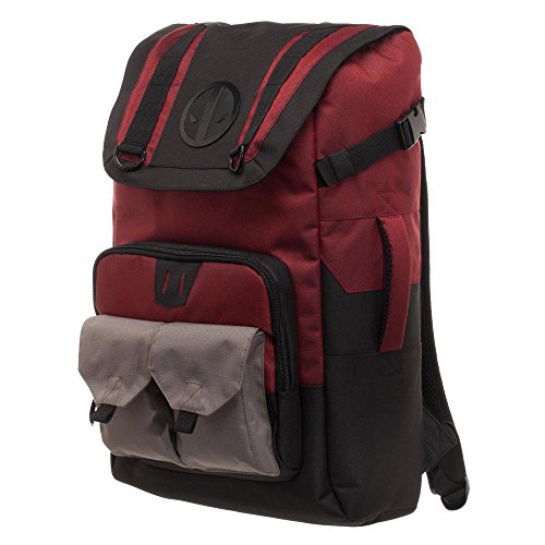 Marvel Deadpool Backpack Black and Red Deadpool Backpack