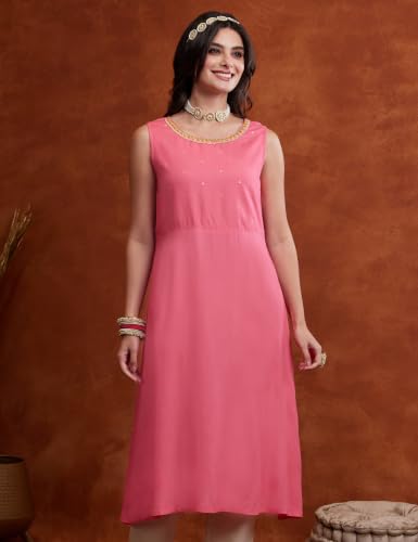 Image of Amazon Brand - Myx Women's Layered Kurta Set with Dupatta | Salwar Suit Set (Available in Plus Sizes)