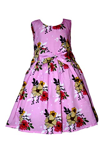 Image of Casual Frock for Baby Girls,Blue Printed and Olive Printed,Pack of 2