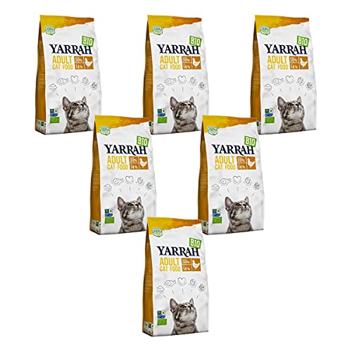 Produktbild von Yarrah Bio Trockenfutter mit Bio Huhn für Katzen - 6 x 0,8 kg