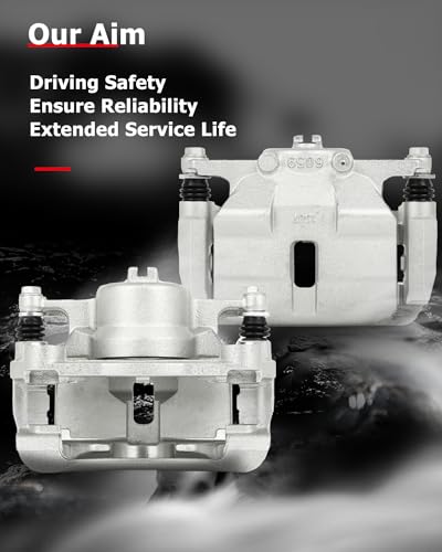 Image of cciyu Front Left & Right Brake Calipers Assembly w /Bracket 19B3428 19B3429 2008-2013 For Nissan For Rogue,2014-2015 For Nissan For Rogue Select,2010-2013 For Suzuki For Kizashi