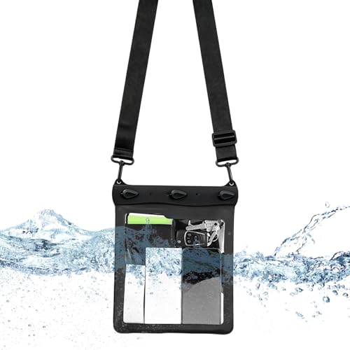Gran bolsa táctil impermeable de smartphone con sellado hermético para viajes y natación 7