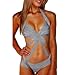 Meilun Women's One Pcs Grey Stretch Bandage Bodycon Swimsuit Bikini