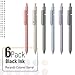 Mr. Pen - Retractable Fine Point Gel Pens, 6 Pack, Morandi Barrels, Fast Dry Black Ink, 0.5 mm Cute Aesthetic Pens for Journaling