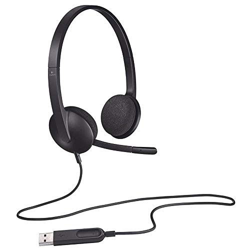 Logitech H340 USB Stereo Computer Headset Noise Cancellation For PC And Mac