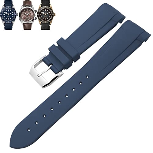 OFWAX �V�R�S�����v�o���h 20mm 22mm �`���[�_�[�u���b�N�x�C 1958 39mm 41mm GMT Pelagos �s��/�܂肽���ݎ��o�b�N�����o�[�X�g���b�v(�u���[�s���A22mm)