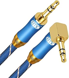 AUX Cable 90 Degree Right Angle 3.5mm Stereo Cable for Phone in Car Headphone Compatible MP3,Speaker,TV,PC,PS4,Xbox,Samsung,Huawei Cellphone(0.5m)