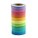 massmall Rainbow tape Washi Tape Masking Decorative Tapes for DIY Scrapbooking Crafts Wrapping Thin 12 Rolls