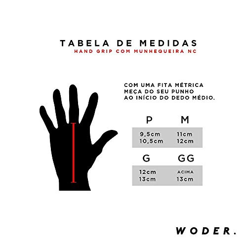 Luva Grip Munhequeira Pull Up Crossfit Protetor - Nc Extreme