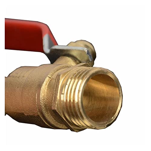 Válvula de grifo de latón de 1/2" para agua caliente con codo y mango para caldera 3