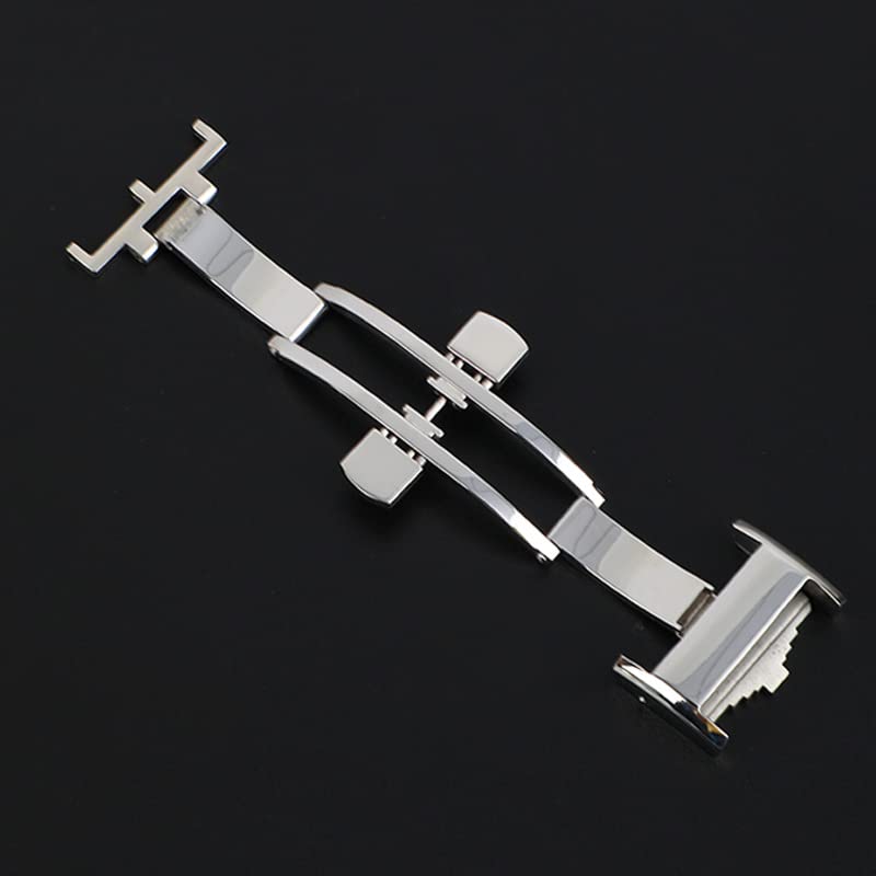 Original Authentic For Stainless Steel Watch Strap Buckle Belt Double Press Butterfly Bands4